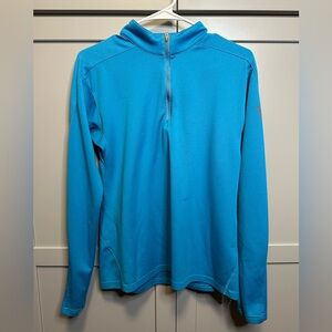 Karbon Quarter Zip Teal Long Sleeve Baselayer